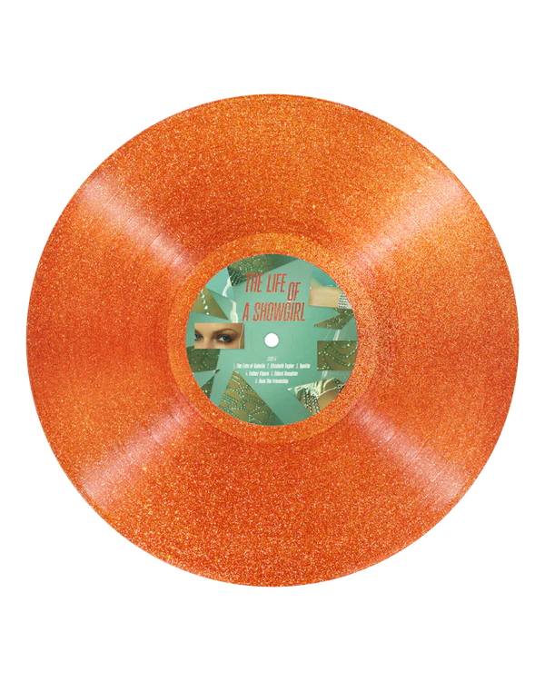 THE LIFE OF A SHOWGIRL: Portofino Orange Glitter Vinyl — Edición Autografiada
