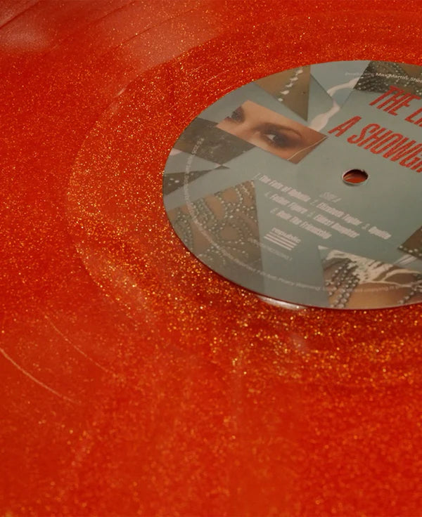 THE LIFE OF A SHOWGIRL: Portofino Orange Glitter Vinyl — Edición Autografiada